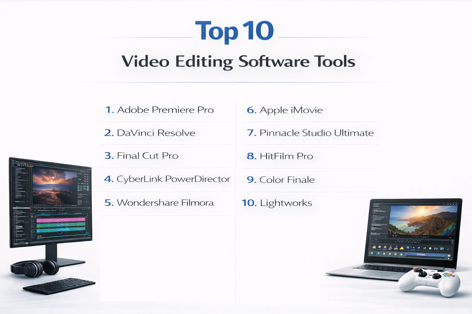 Top 10 Video Editing Software: Features, Pros, Cons & Comparison - Cotocus