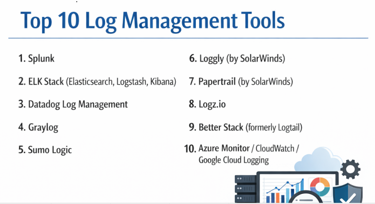 Top 10 Log Management Tools: Features, Pros, Cons & Comparison - Cotocus