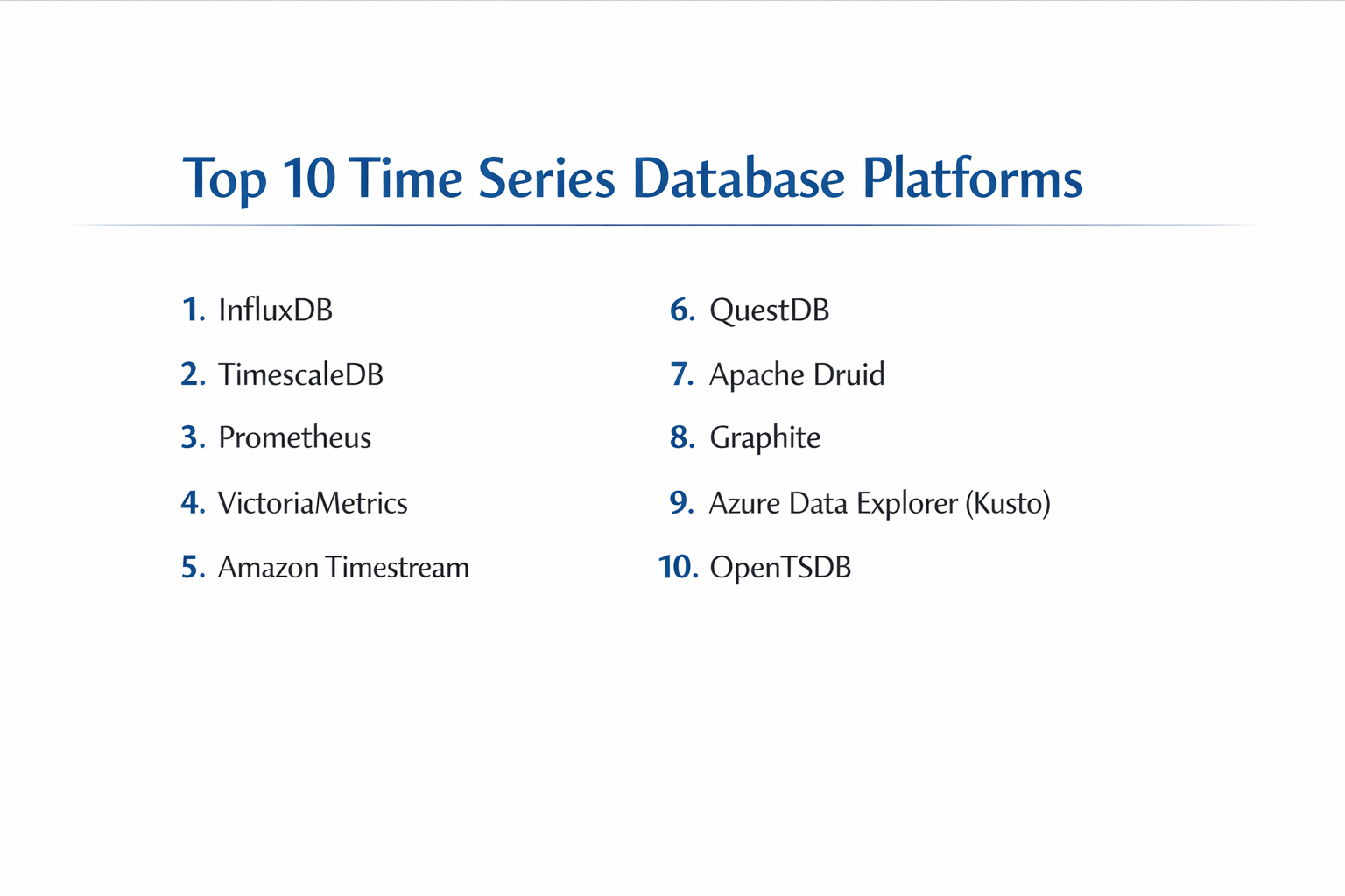 Top 10 Time Series Database Platforms: Features, Pros, Cons ...