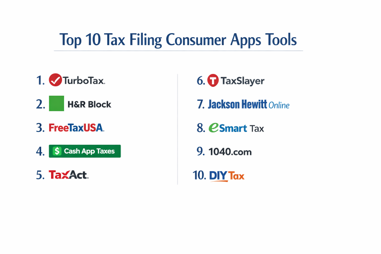 Top 10 Tax Filing Consumer Apps: Features, Pros, Cons & Comparison ...