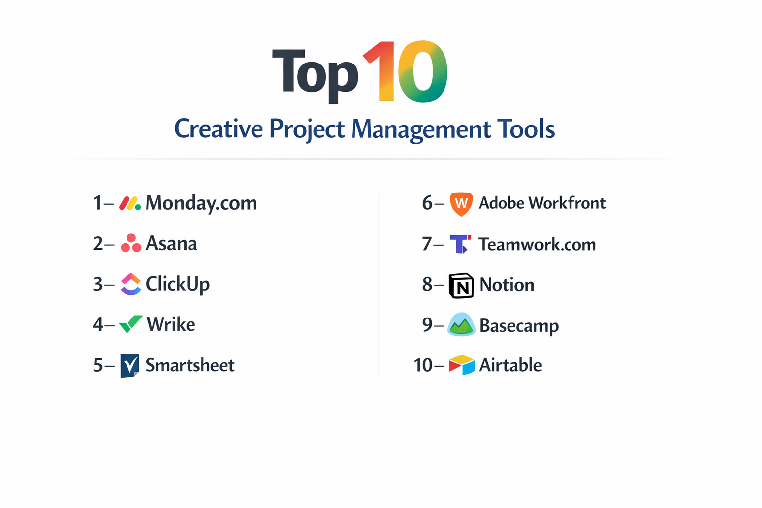 Creatvity Tools Top 10 Creative Project Management Tools: Features, Pros, Cons ...