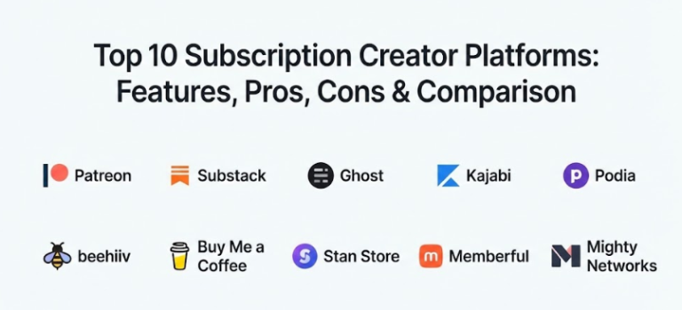 Top 10 Subscription Creator Platforms: Features, Pros, Cons ...